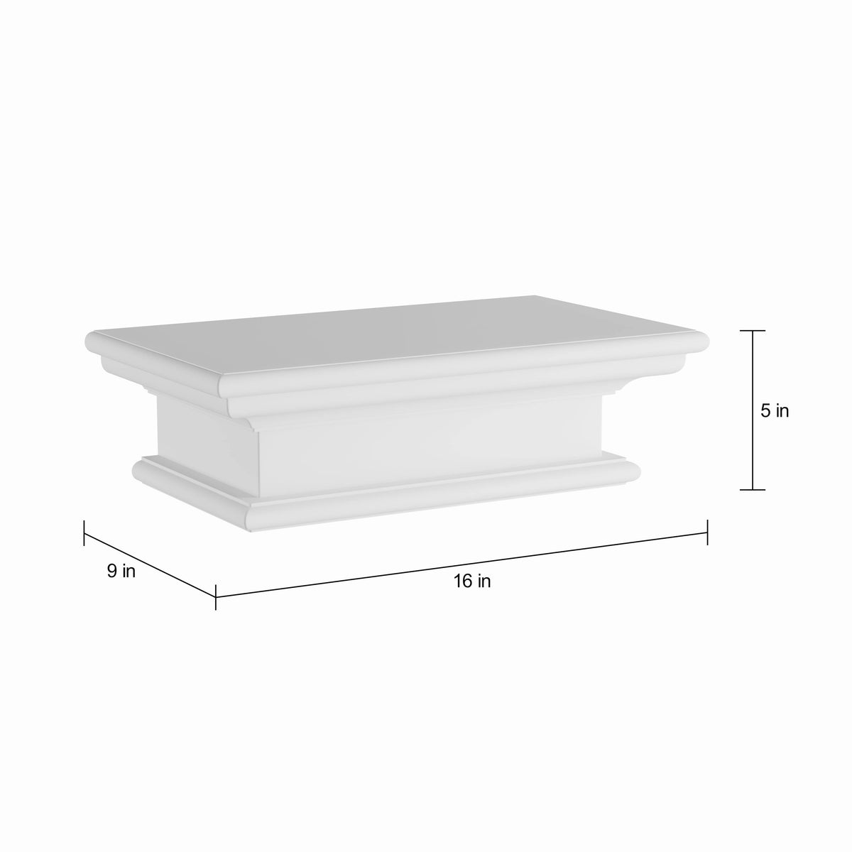 White Floating Wall Shelf H3631
