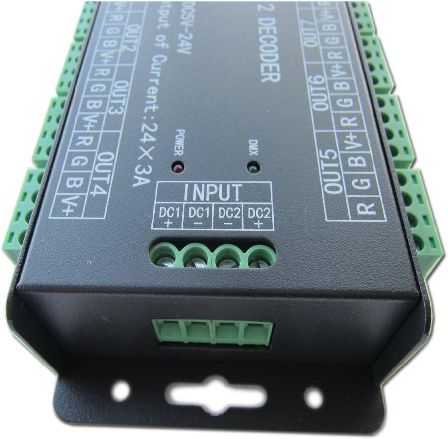 24 Channel RGB DMX512 Controller LED Decoder Dimmer DC 5V-24V F51164