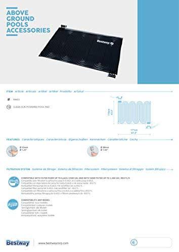 Solar Heating Pool Pad, 66x27x22 cm, Black R4181