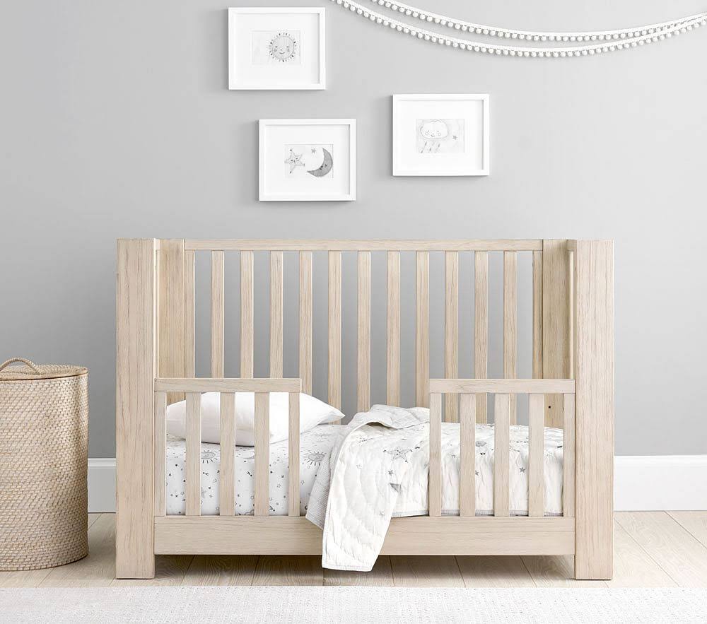 Crib Toddler Bed Conversion Kit, Weathered White H144