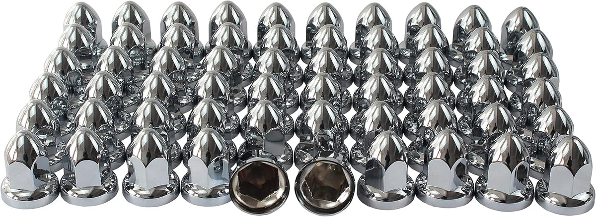33mm Chrome ABS Plastic Lug Nut Covers with Flange for Semi Truck (60) L850638
