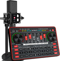 Podcast Microphone Kit with Sound Card and Condenser Mic Z398