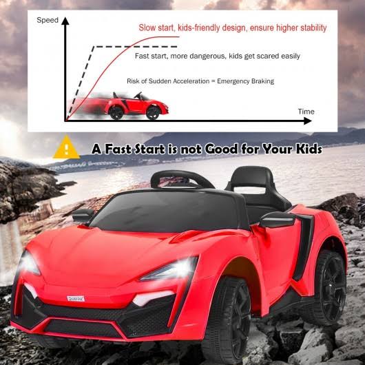 Red 12V RC Electric Vehicle with Lights G665