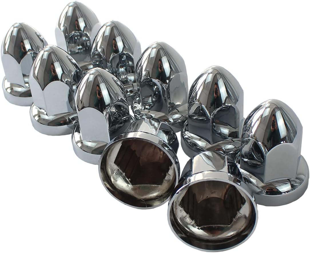 33mm Chrome ABS Plastic Lug Nut Covers with Flange for Semi Truck (60) L850638