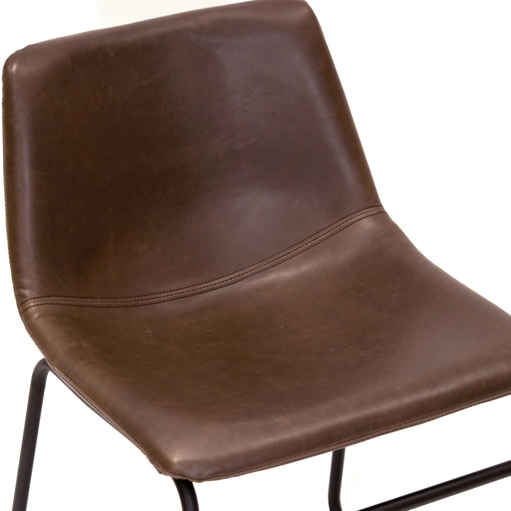 Gray Faux Leather Dining Chairs Set of 2 F532