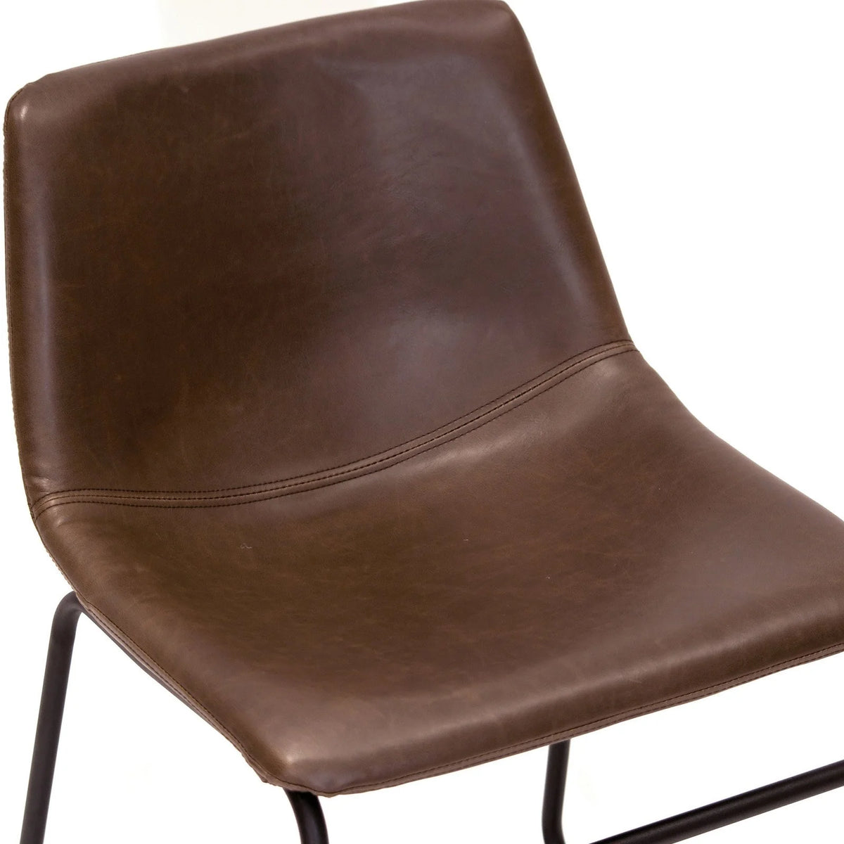 Gray Faux Leather Dining Chairs Set of 2 F532