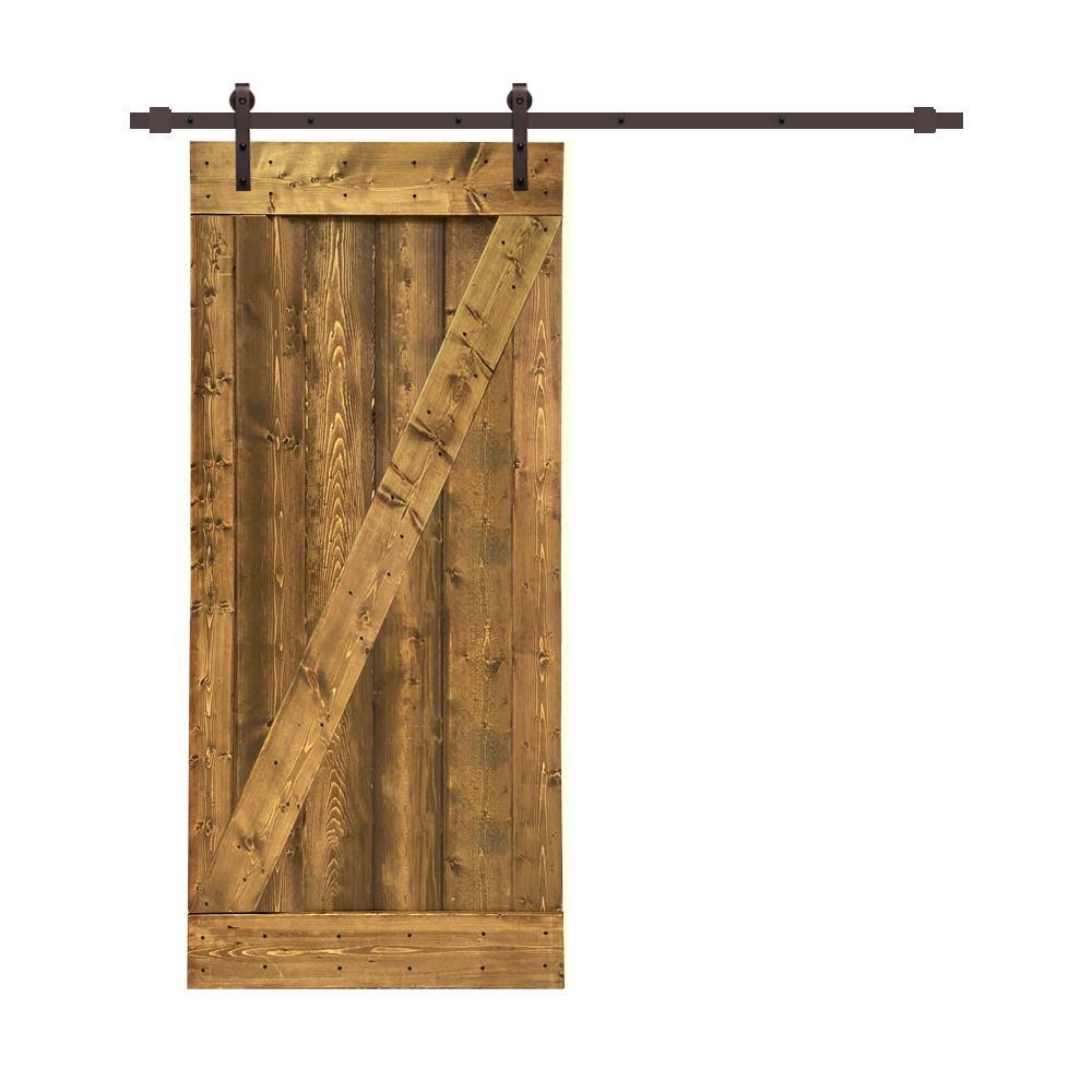 24 in. x 84 in. Knotty Pine Wood Interior Sliding Barn Door Slab H32603