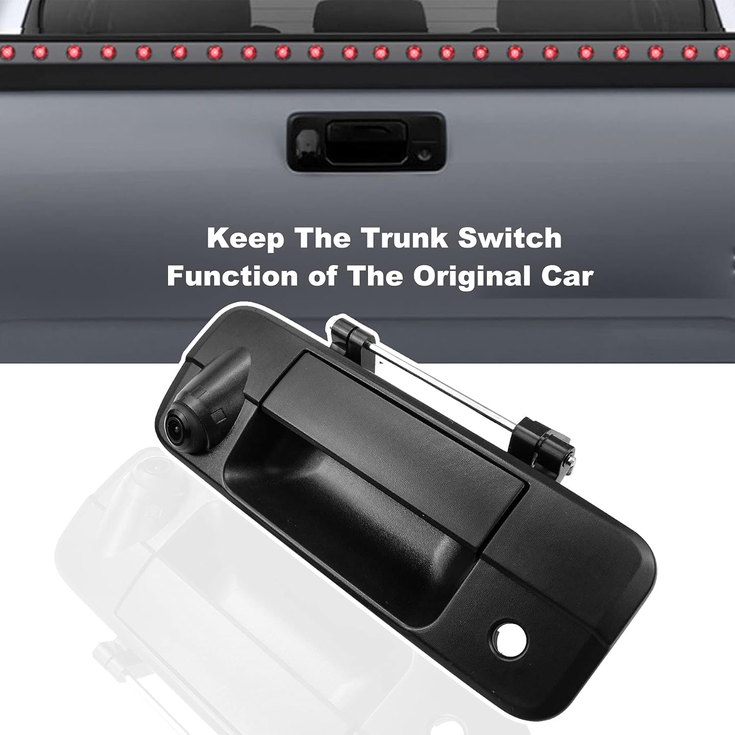 Tailgate Handle Backup Rear View Camera for Toyota Tundra 2007-2014, IP68 Waterproof U742
