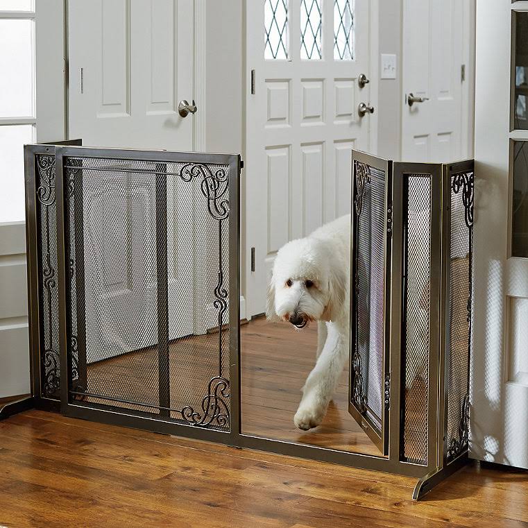 Expandable Freestanding Mesh Pet Gate B39475