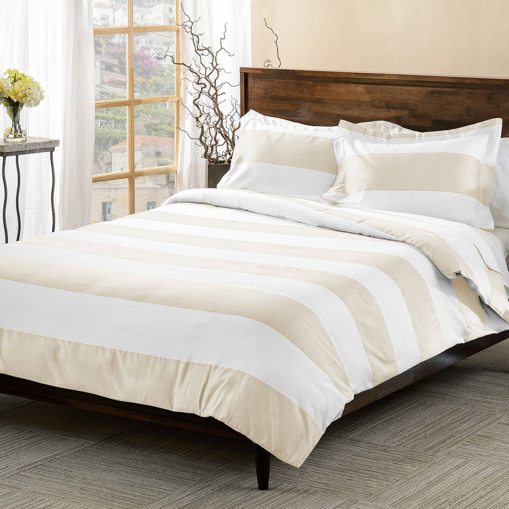 600 Thread Count Cotton Blend Duvet Cover Set (Twin - Black) Z619290