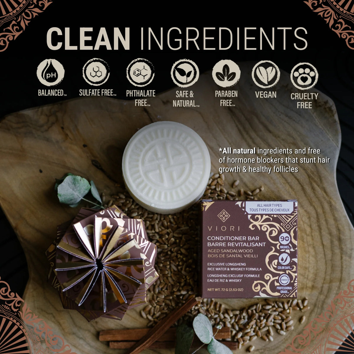 Charred Patchouli Shampoo Bar for Dry Hair & Scalp F42965