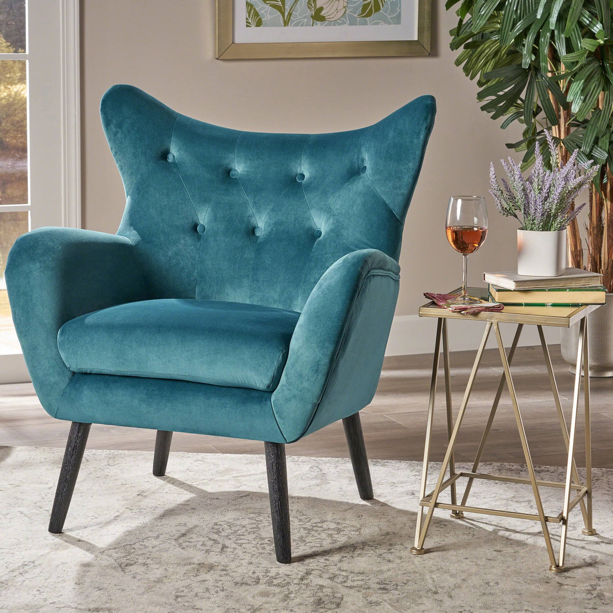 Light Lavender Velvet Arm Chair B272