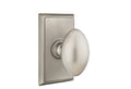 Pewter Passage Set with Rectangular Rosette and Egg Knob K443