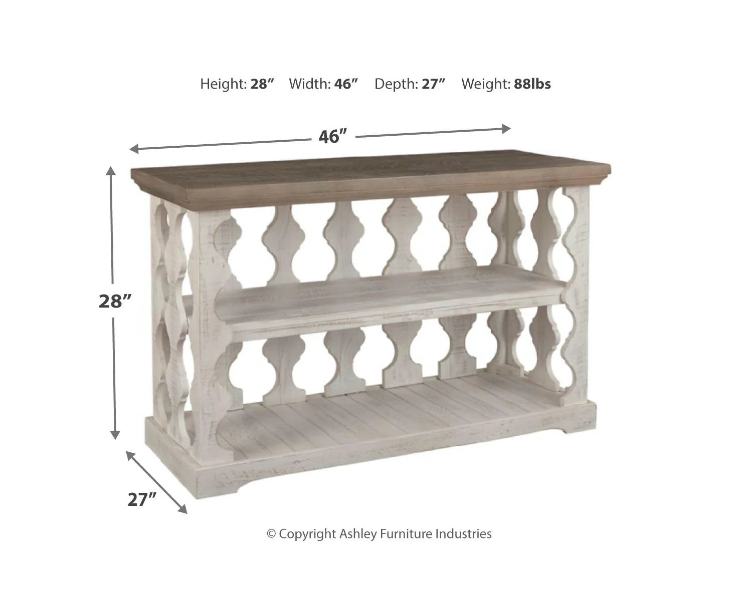 Gray/White Sofa Console Table A79672