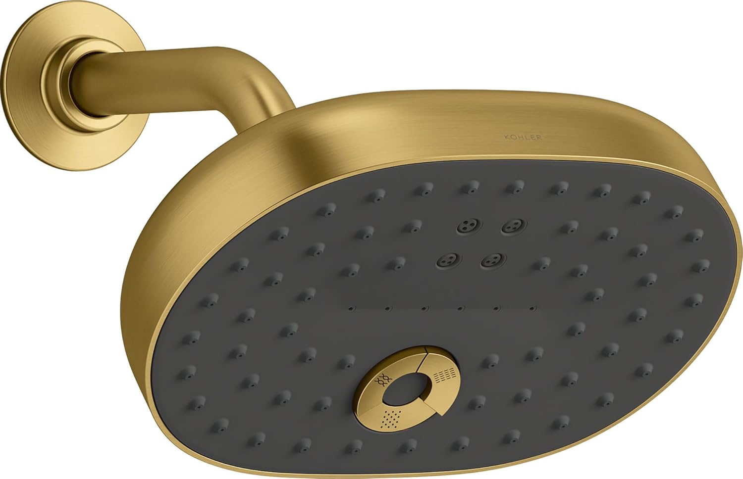 Vibrant Brushed Moderne Brass Showerheads E25916