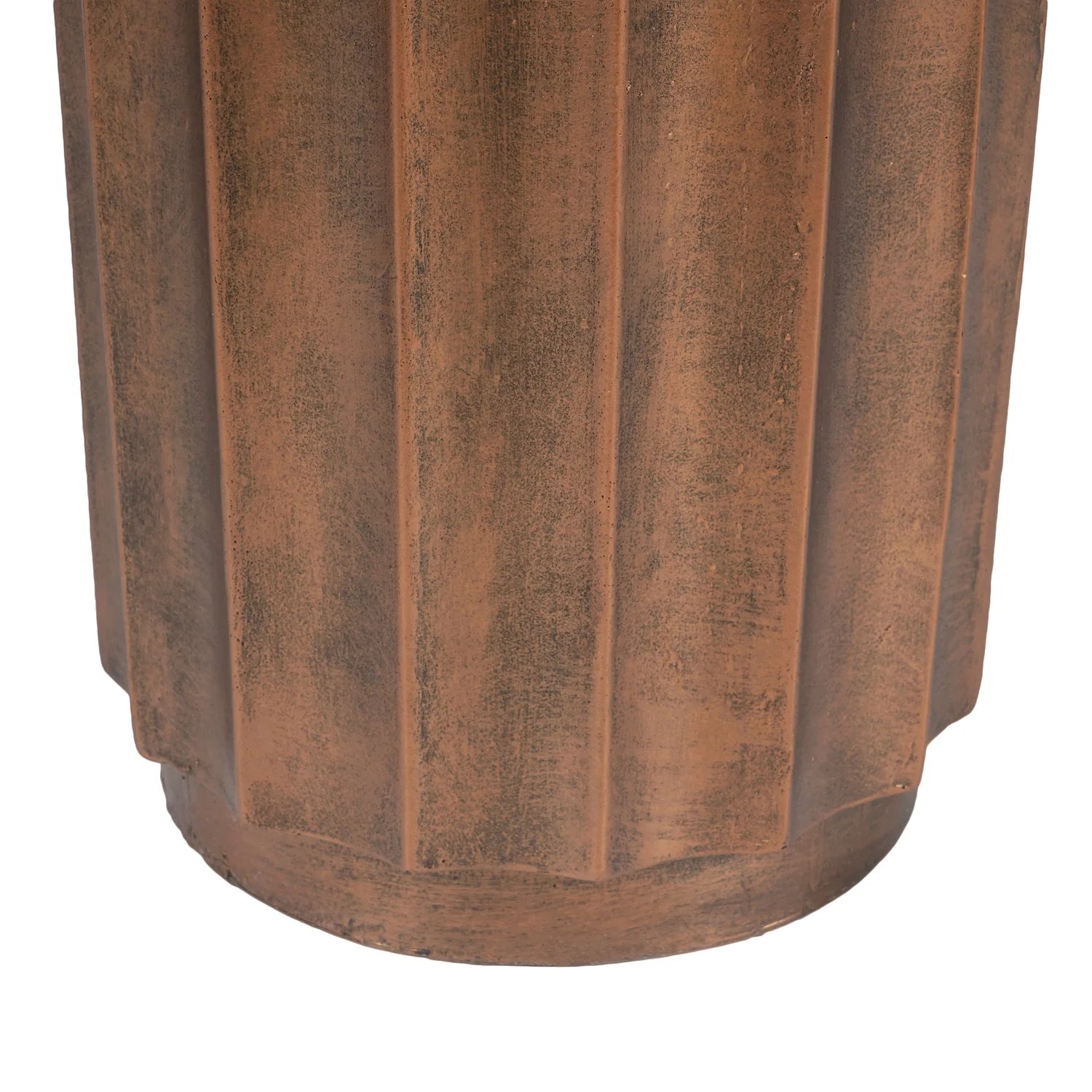 Weathered Copper Cement Stool And Side Table T919