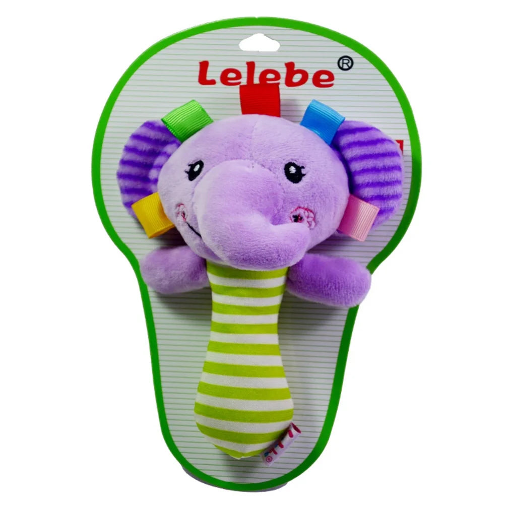 Elephant Plush Rattles Hand Bells Toys for Infant G917
