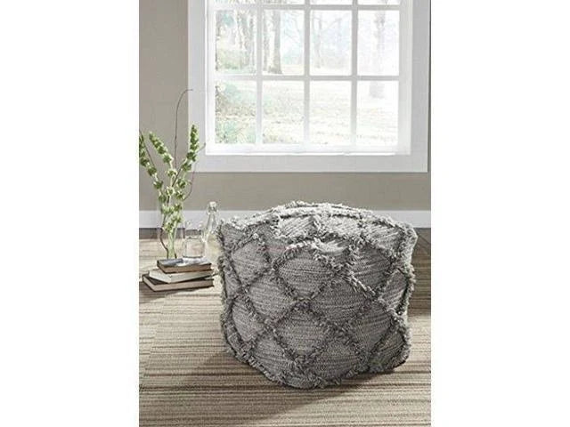 Natural/Gray Pouf A2311