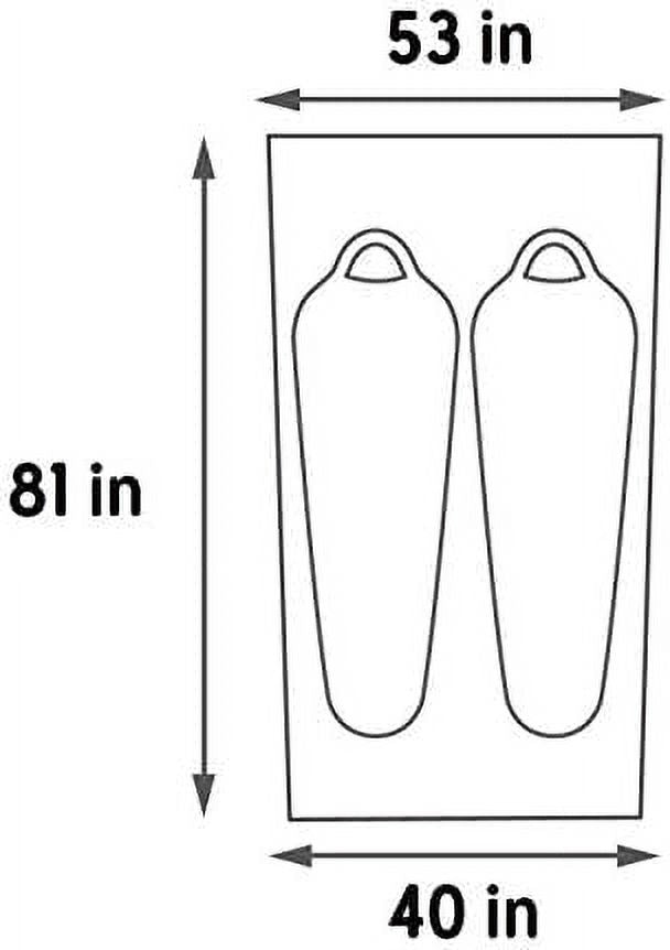 Grand 2 Footprint, Lightweight, Water Resistant, Fitted Ground/Camping Tarp J874731