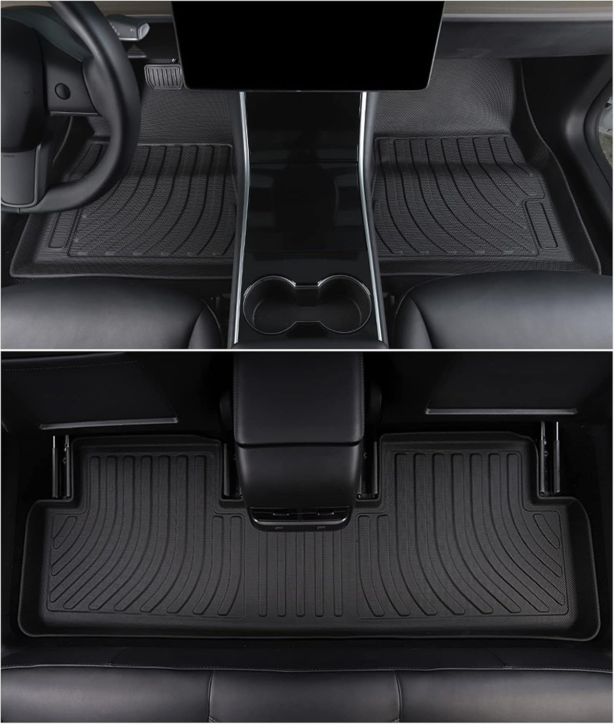 3PCS Waterproof Rubber Floor Mats for Tesla Model 3 Trunk Liner M942674