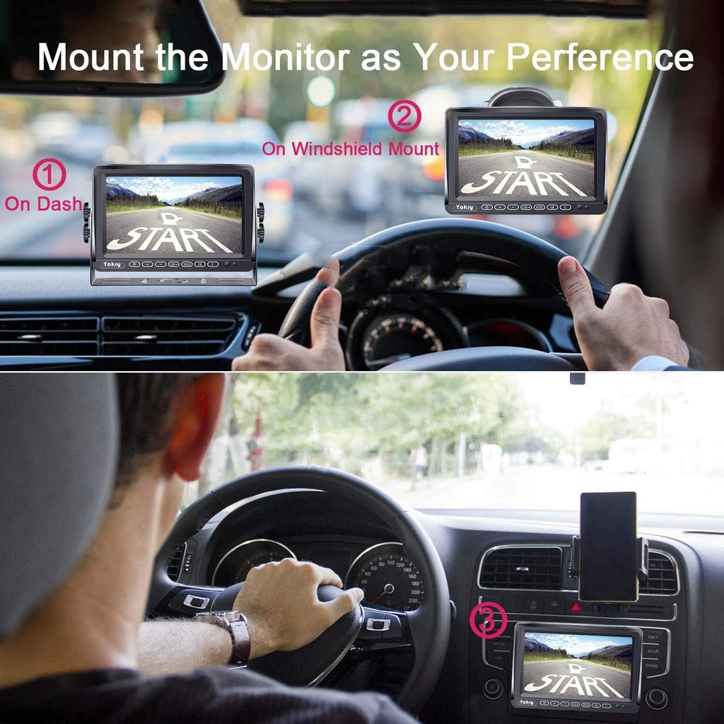 Wireless HD 1080P Backup Camera with 7 Inch Touch Key DVR Monitor X4541
