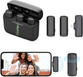 Wireless Lavalier Microphone with Charging Case, Black, Pack of 2 M36342