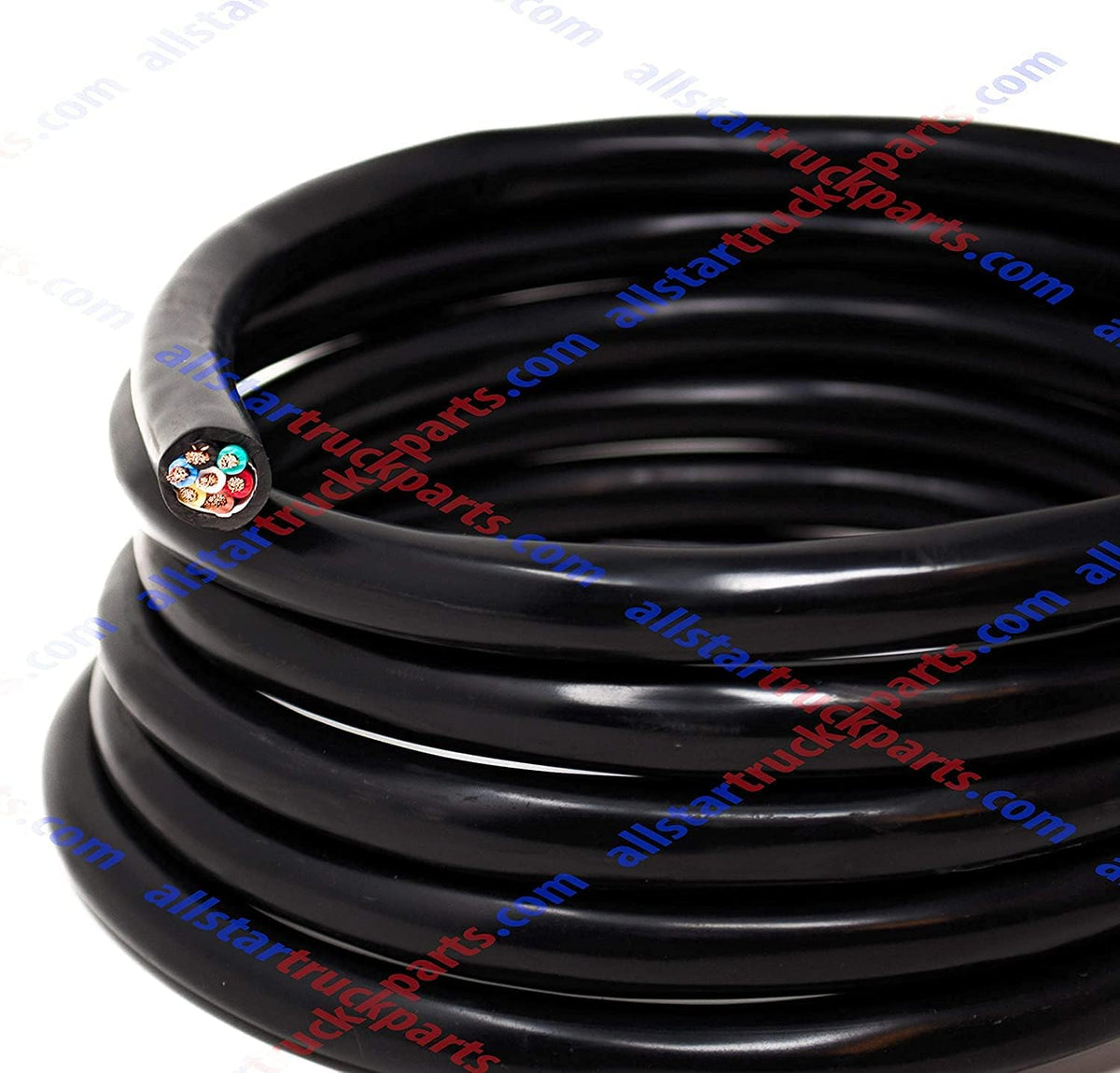 Heavy Duty 14 Gauge 7 Way Conductor Insulated Copper Trailer Cable Cord (30 FT ROLL) Pack of 2 K383