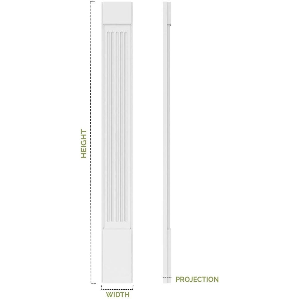 Smooth PVC Pilaster with Decorative Capital and Base (Pair) C938851