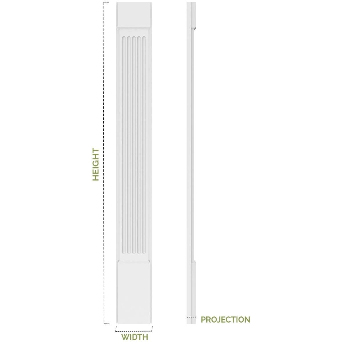 Smooth PVC Pilaster with Decorative Capital and Base (Pair) C938851