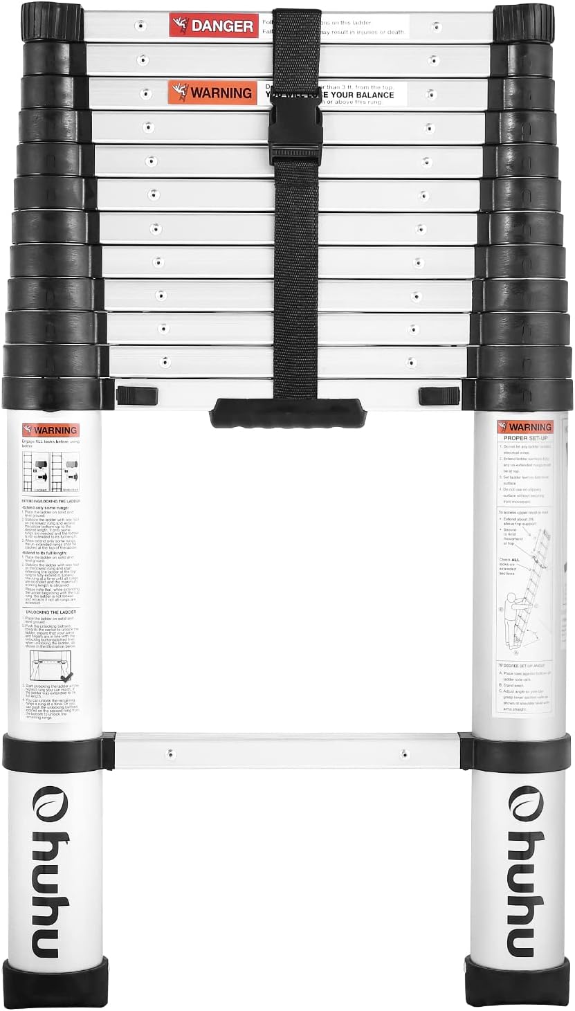 Telescoping Aluminum 12.5 FT Extension Ladder M509861