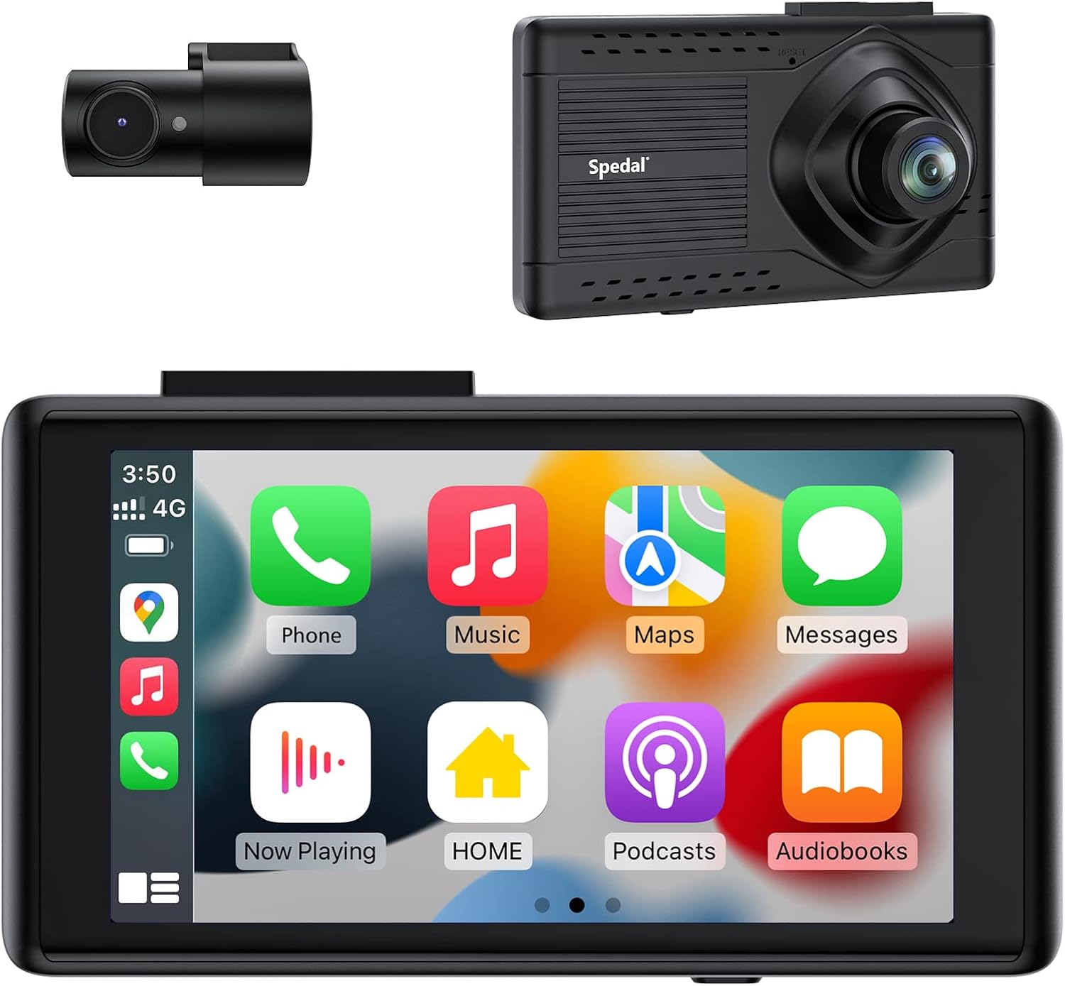 Dash Cam with Navigation, 1080P Front and Rear Cameras, 5 Touchscreen W93308
