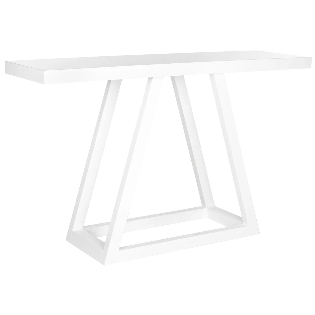 White Lacquer Console Table Y74378