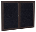 36 in. x 60 in. 2-Door Bronze Aluminum Frame Enclosed Recycled Rubber Tackboard F94595