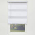 White Cordless PVC Faux Wood Blind 71.75 in. W x 48 in. L K597
