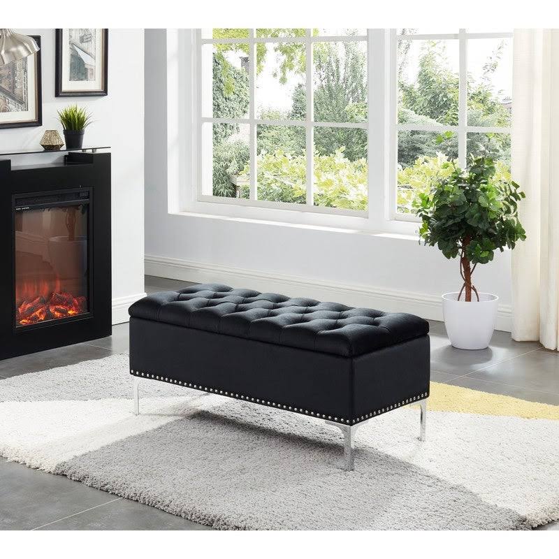 Tufted Bench with Storage P76225