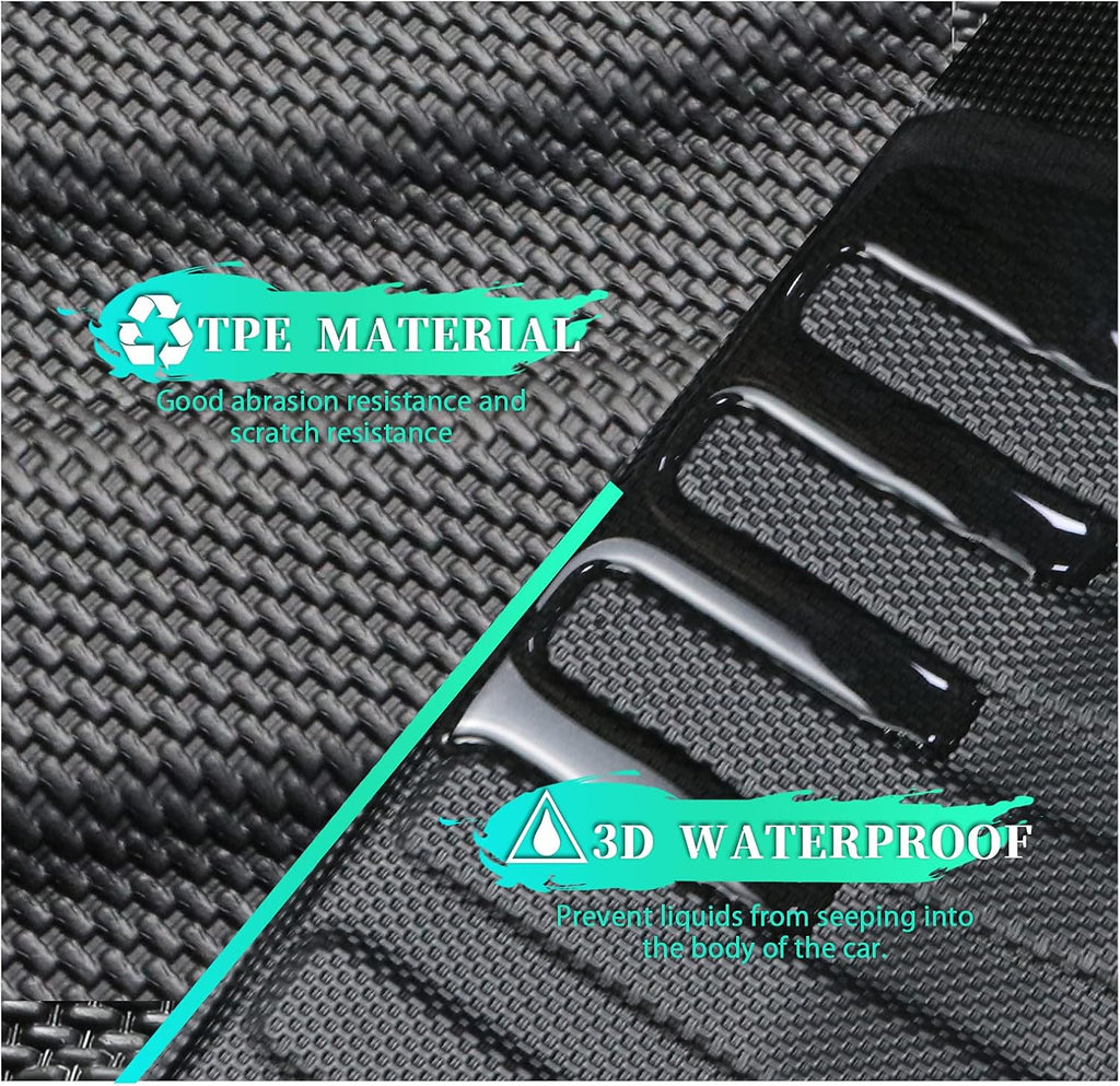 3PCS Waterproof Rubber Floor Mats for Tesla Model 3 Trunk Liner M942674
