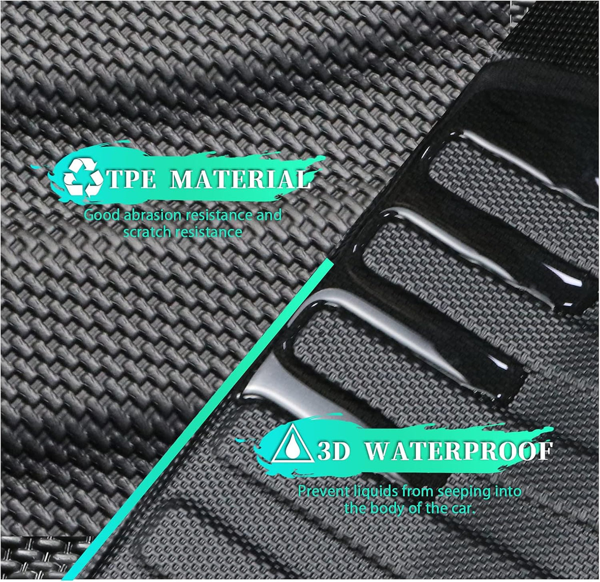 3PCS Waterproof Rubber Floor Mats for Tesla Model 3 Trunk Liner M942674