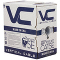 Bulk Ethernet Cable, Cat5e, UTP, 24AWG, 8C Solid Bare Copper, Plenum, 1000ft, Gray I23011