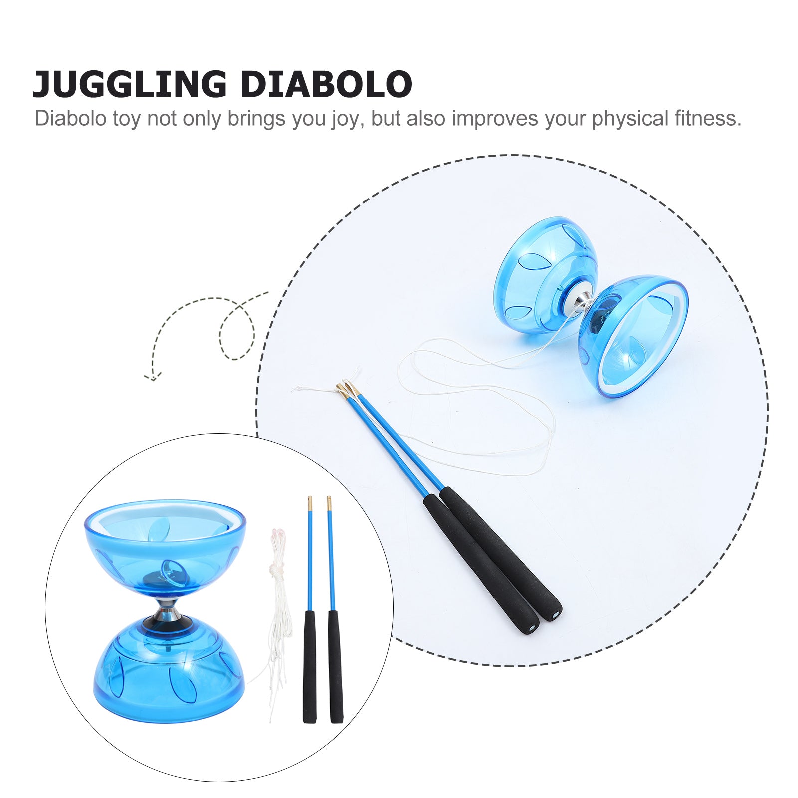 Yoyo Bearing Carnival Unresponsive Beginners Fitness Set Juggling Stick Prize Game Z260