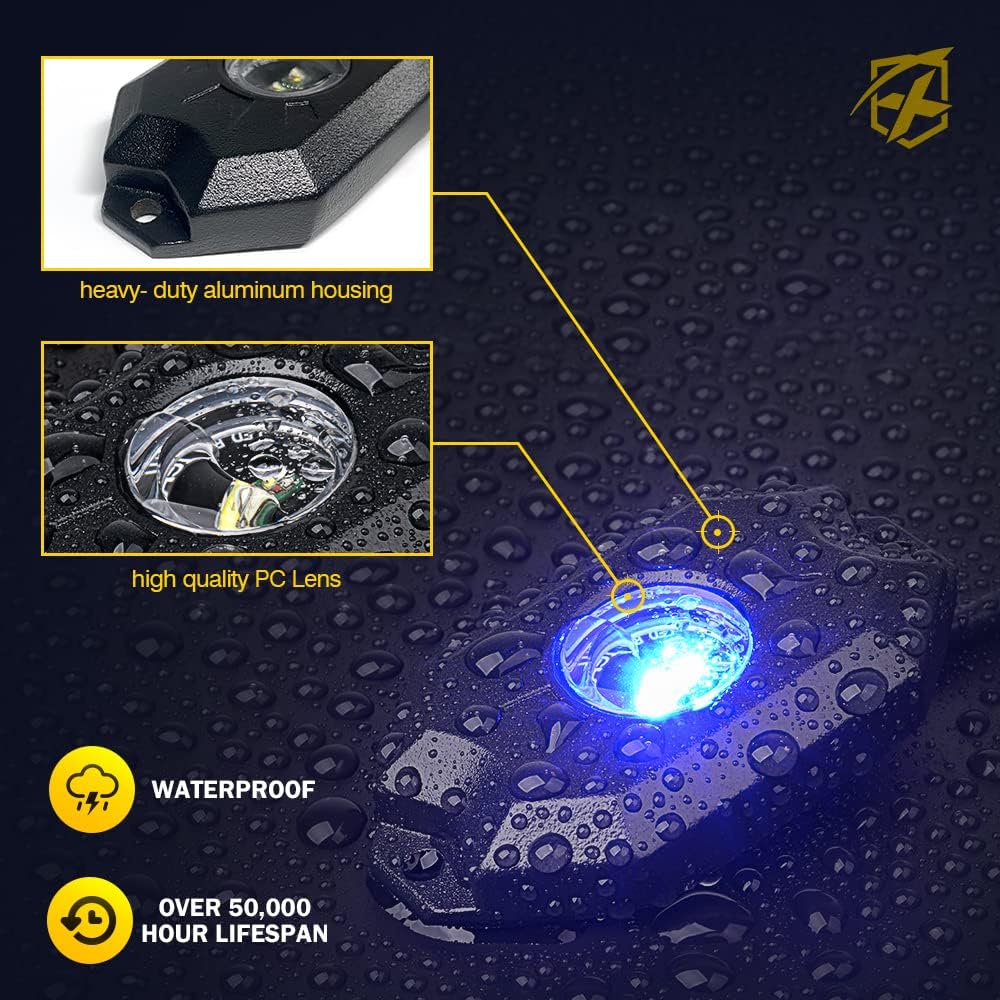 RGBW LED Rock Lights Kit, 4 Pods H687