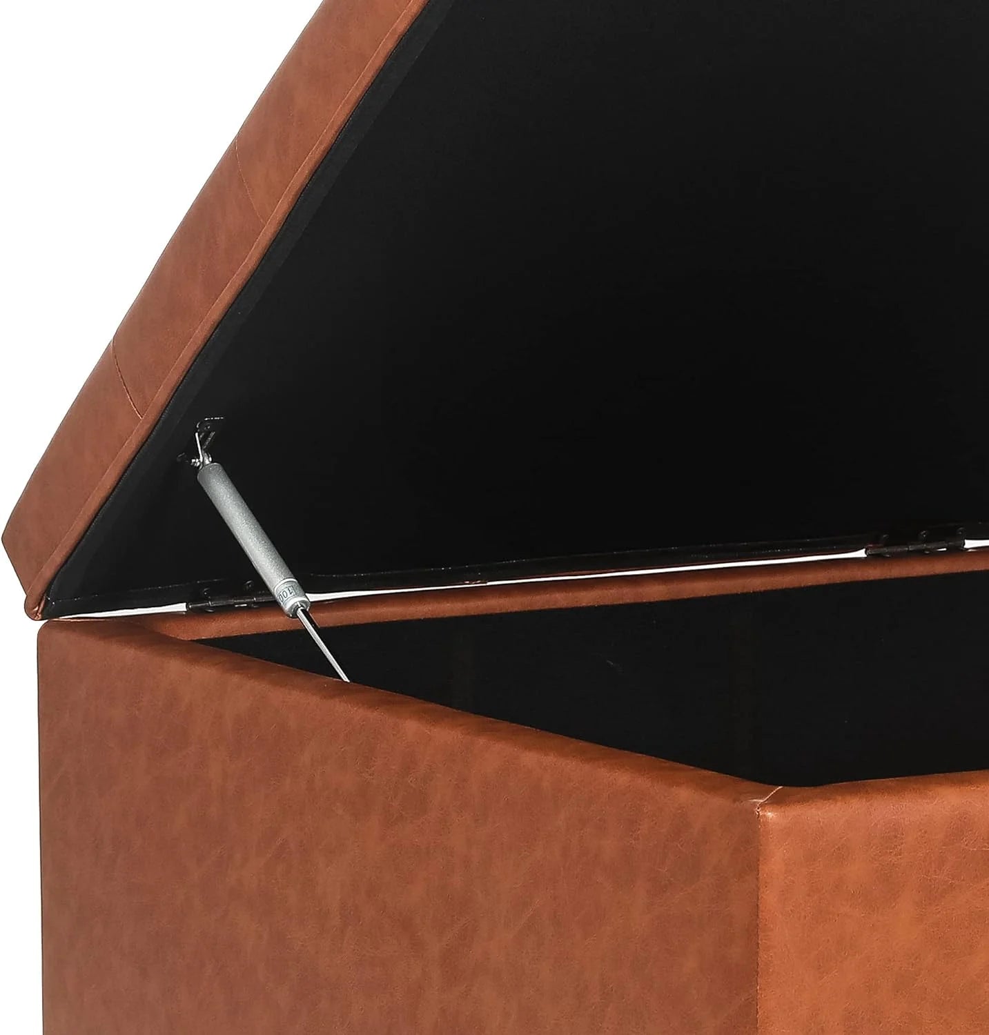 Faux Leather Storage Ottoman Bench with Wood Legs V208