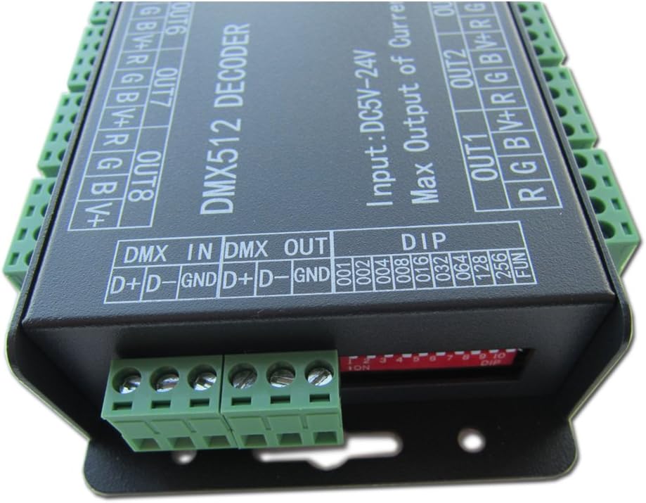 24 Channel RGB DMX512 Controller LED Decoder Dimmer DC 5V-24V F51164