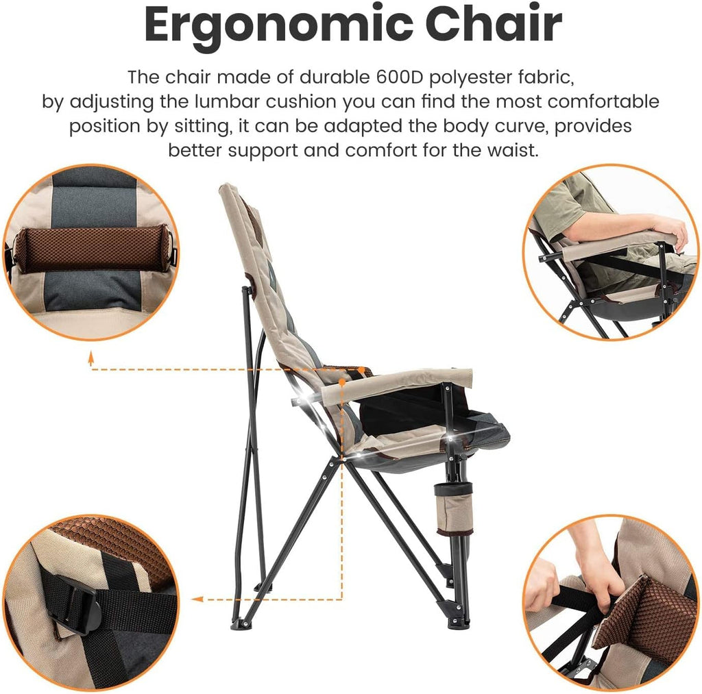 Camping Chair with Hard Arm Lumbar Support Y218208