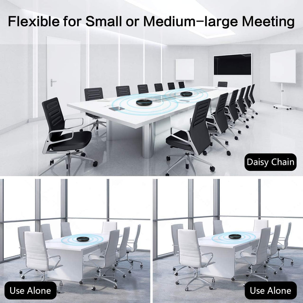 Wireless Speakerphone with 360° Voice Pick-up and 8 AI Noise Cancellation Mics A849