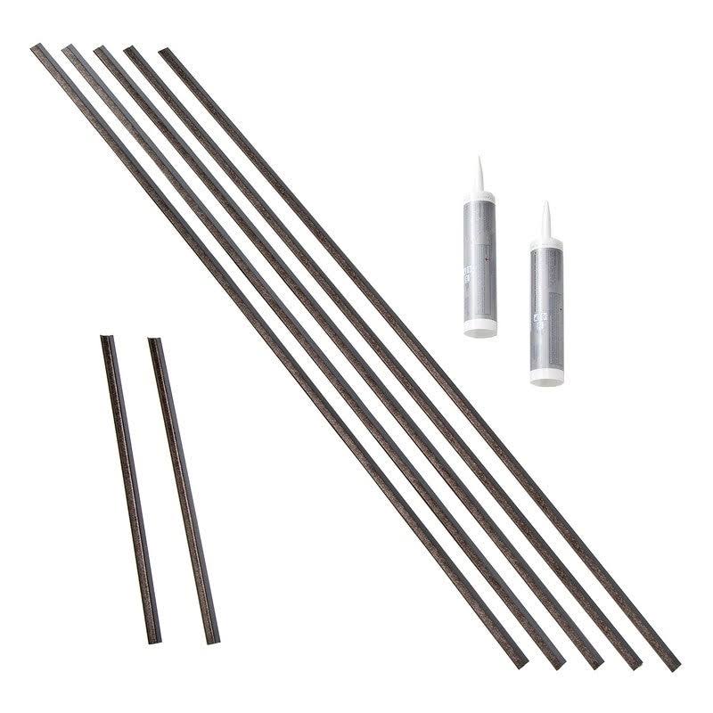 Rib Smoked Pewter Backsplash Kit A846