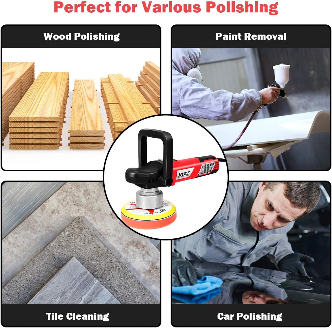 Random Orbital Polisher Dual-Action Sander Buffer Kit (6 inch) V105