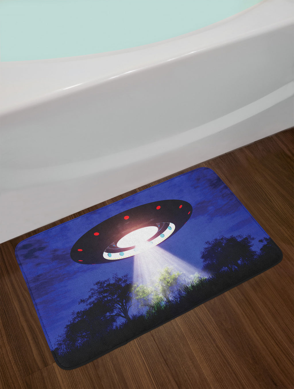Plush Bathroom Mat with Non Slip Backing, 29.5" X 17.5", Multicolor T500