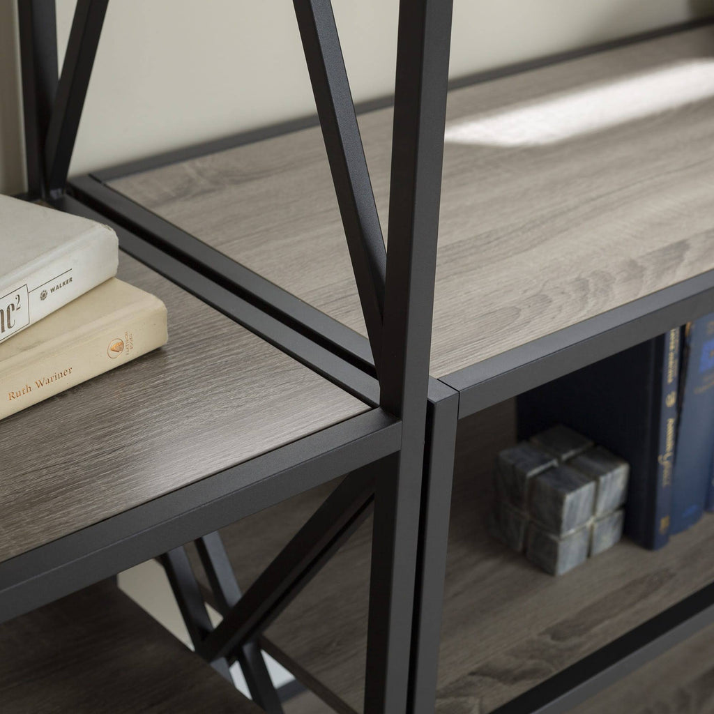 Rustic Industrial 3-Piece Bookcase Set C57730