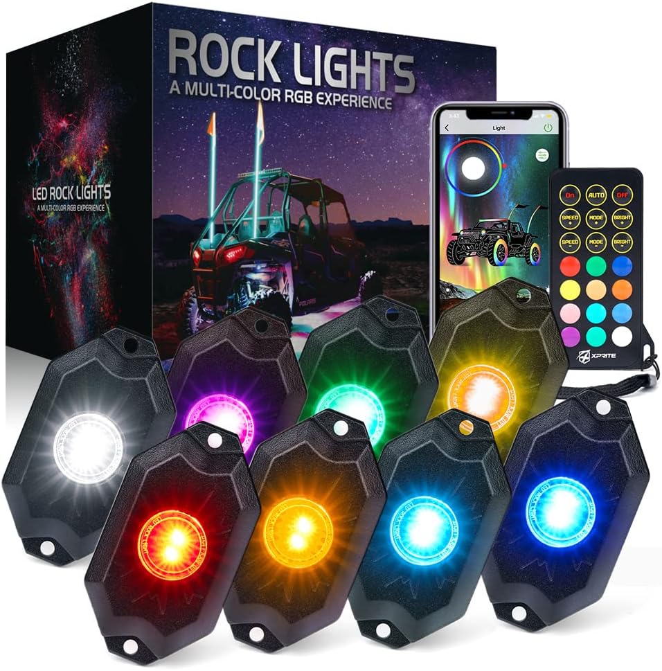 RGBW LED Rock Lights Kit, 4 Pods H687