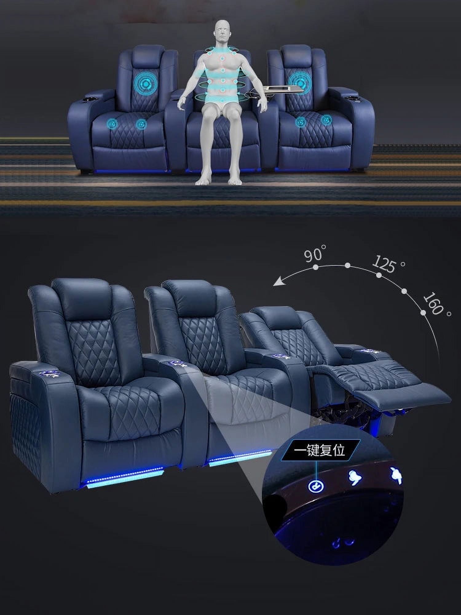 Genuine Leather Electric Recliner Sofa N42145